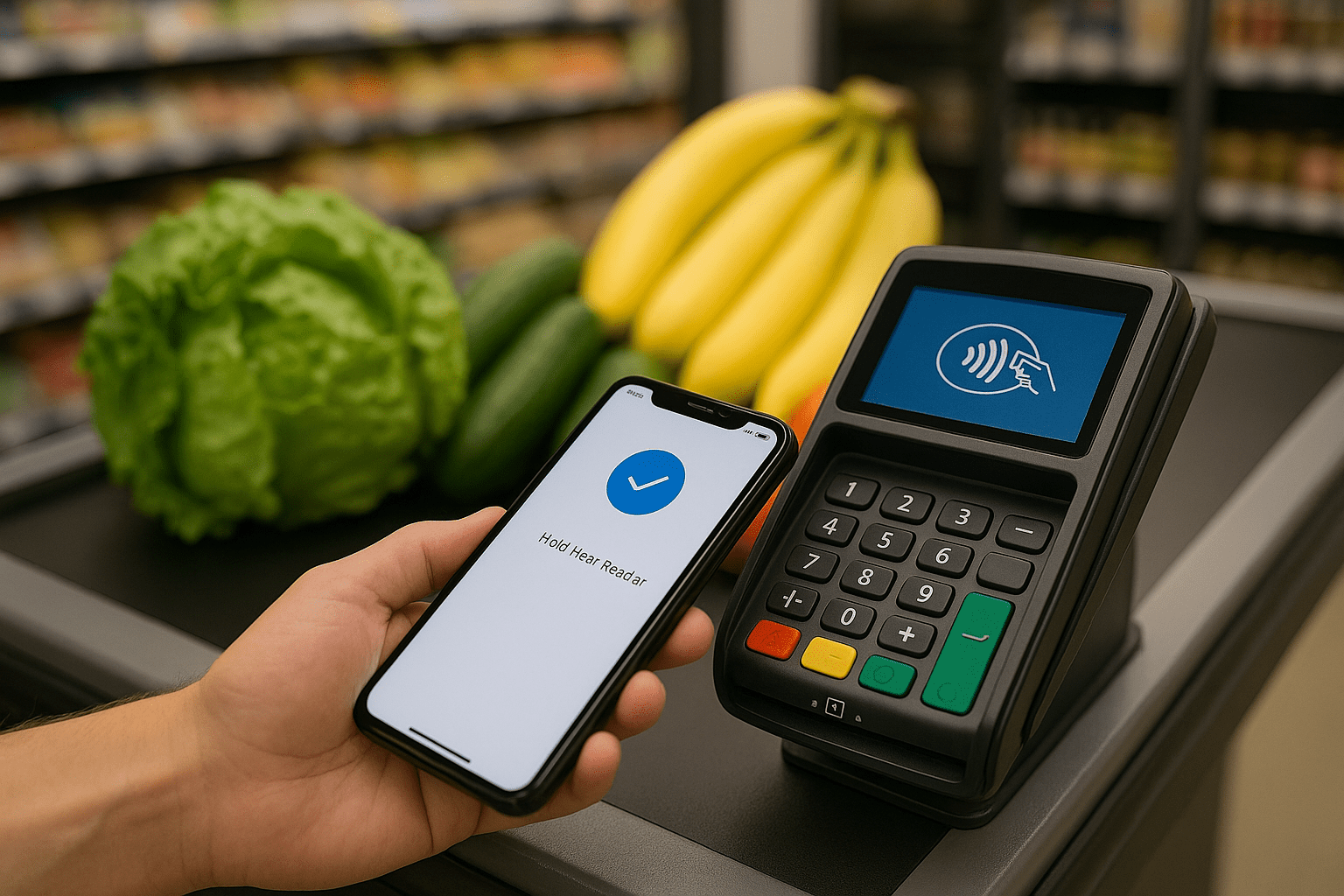 Smart Payment Terminal in Grocery Store